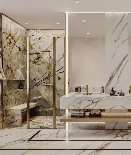 تشطيب ديكور الحمام بمساحات واسعة