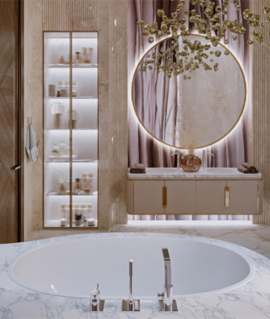 حمام مصمم بنمط الارت ديكو