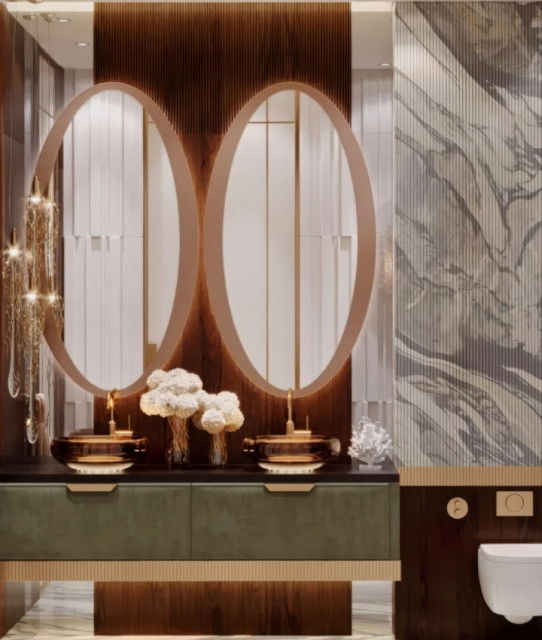 فكرة تصميم حمام ممتازة