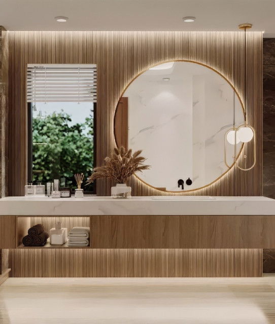 Роскошный современный дизайн ванной комнаты