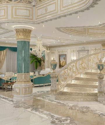 Luxury living room design project Riyadh