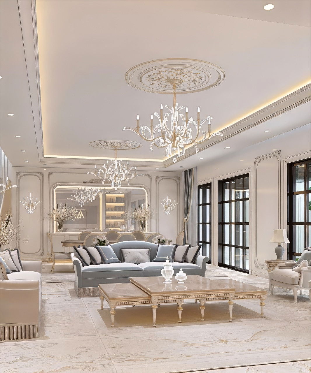 Living room Design in Qatar