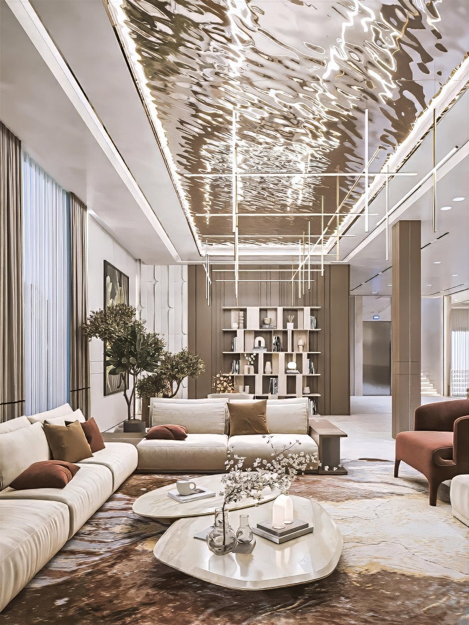 Living Room with Bright Character