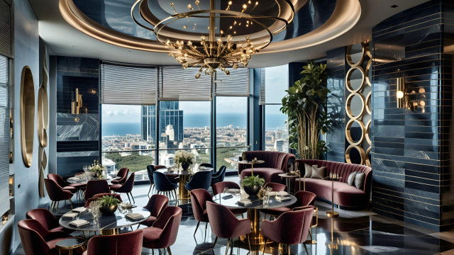 مطعم بتصميم فاخر