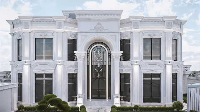 Classic villa exterior and interior design Saudi Arabia