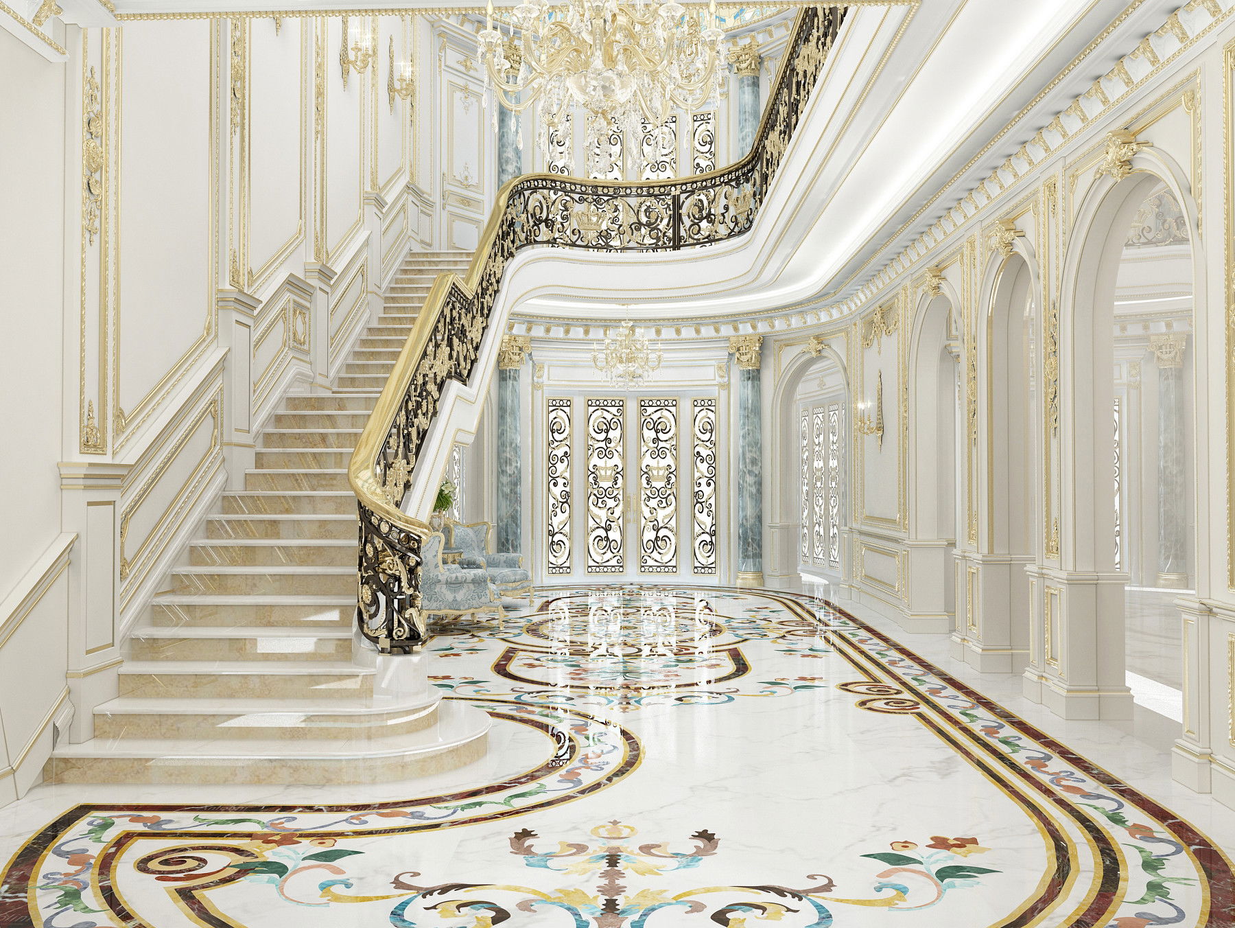 Дизайн роскошной виллы в Абу-Даби