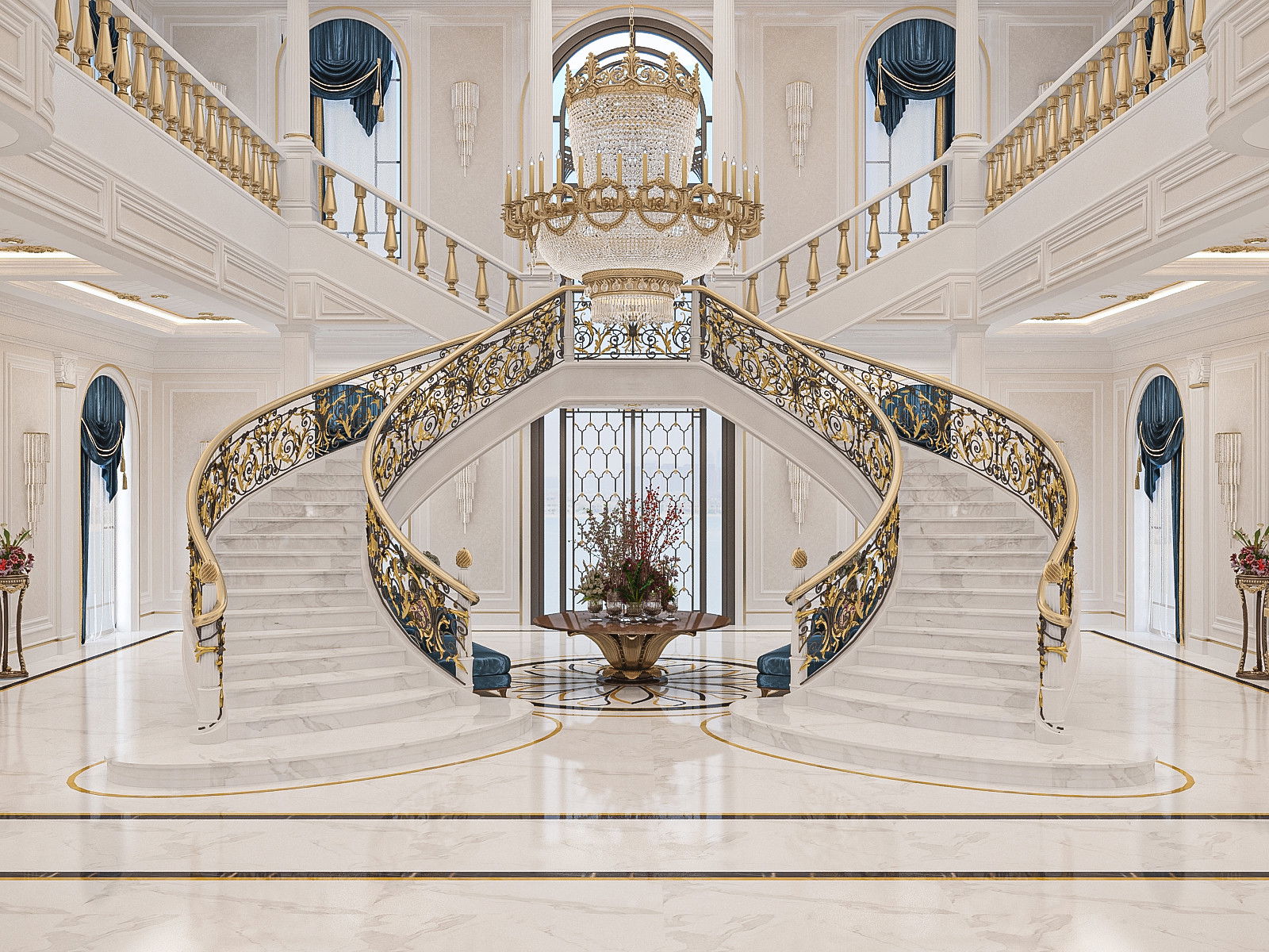 Дизайн классической виллы в Гайане — роскошный интерьер особняка