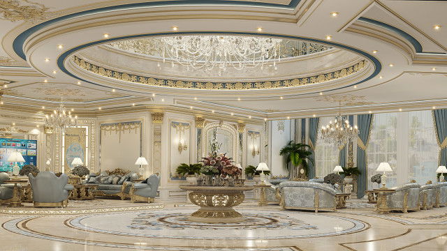 Luxuriously designed villa interior