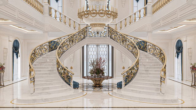 تصميم داخلي كلاسيكي لقصر فاخر في أمريكا الجنوبية - غيانا