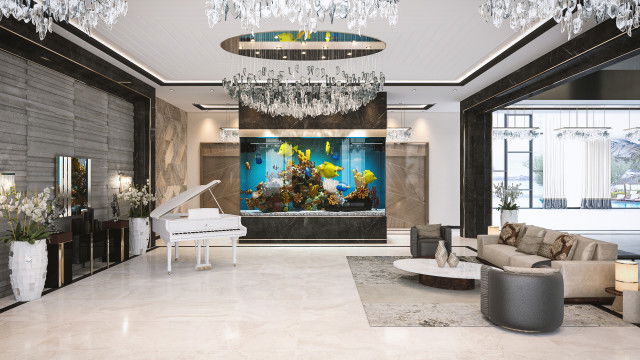 ديكور داخلي للفيلا الخلابة