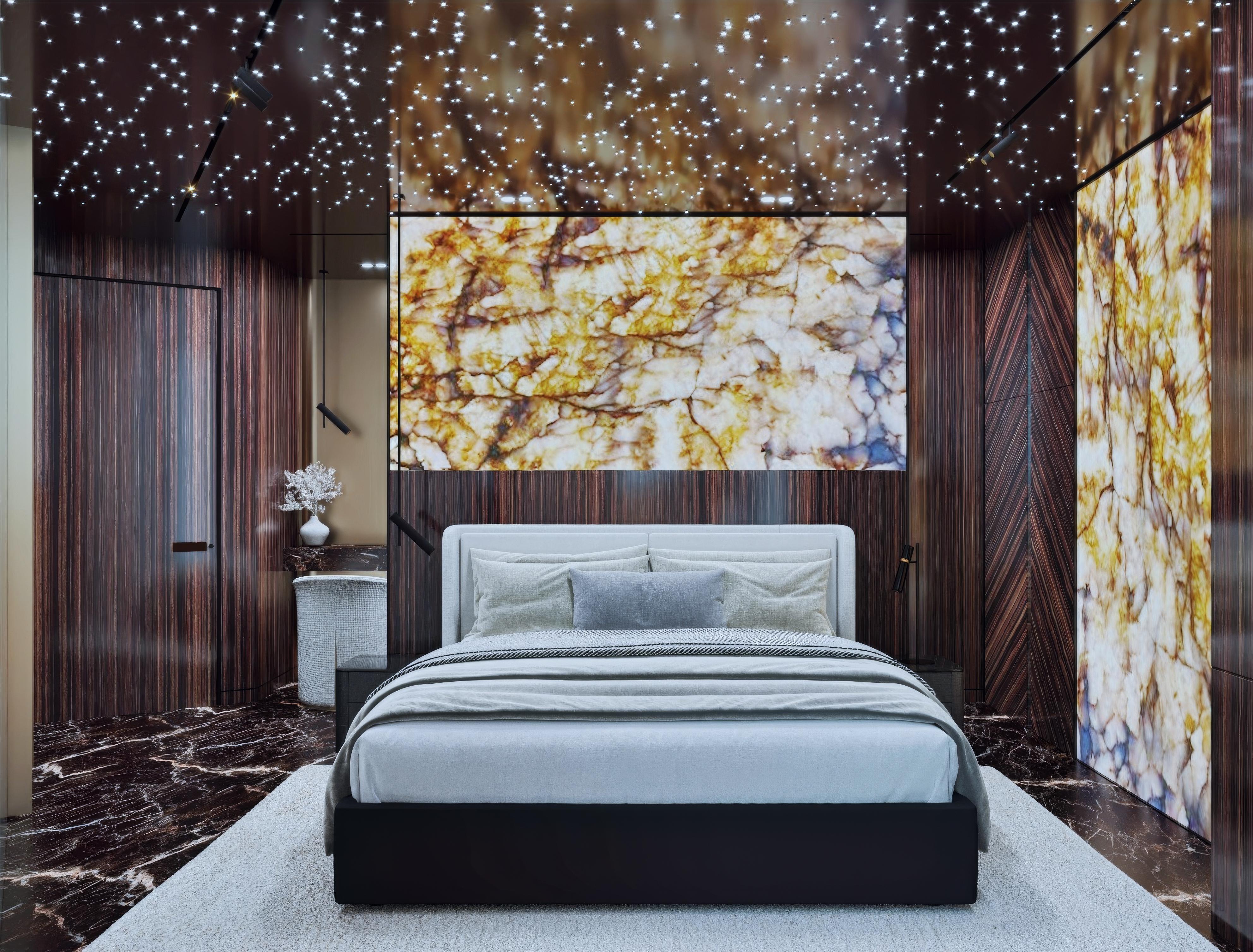 Элегантный дизайн спальни в Дубае