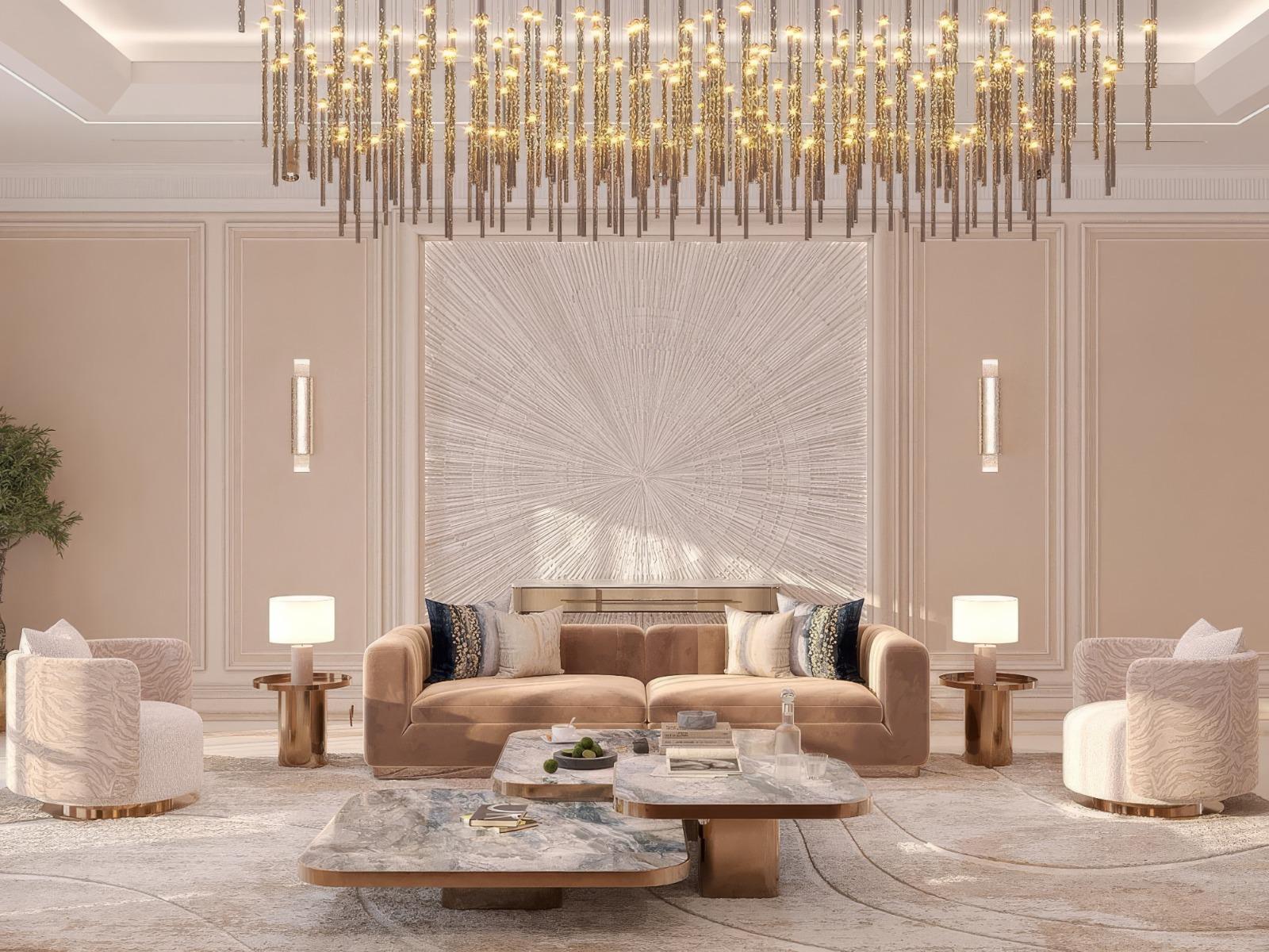 Интерьер гостиной в стиле арт-деко