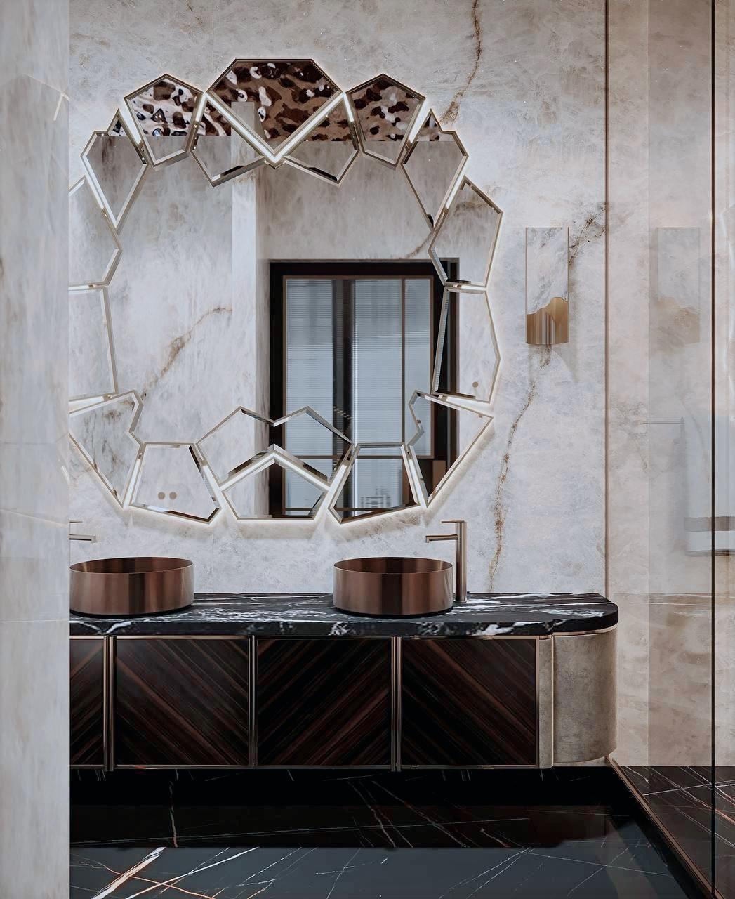 Роскошные интерьеры ванных комнат