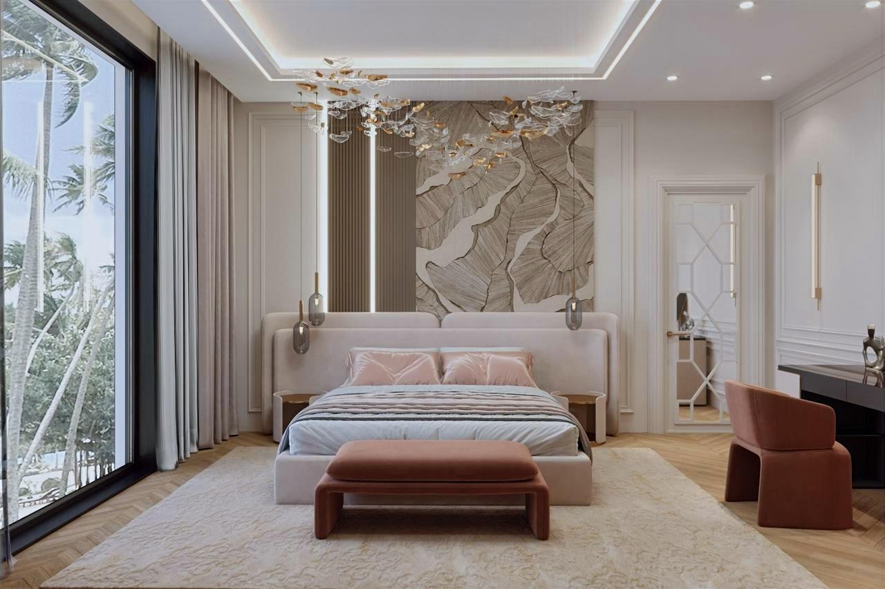 Gorgeous villa bedroom decoration