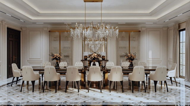 تصميم داخلي جميل لغرفة الطعام