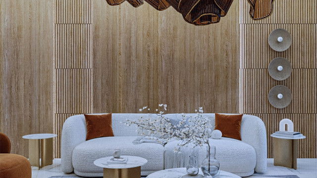 Роскошный декор семейной гостиной — ОАЭ