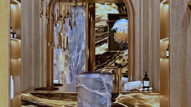 Идея стильного дизайна ванной комнаты