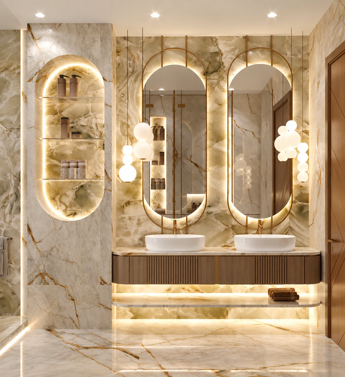 Luxury Bathroom Interior with Window