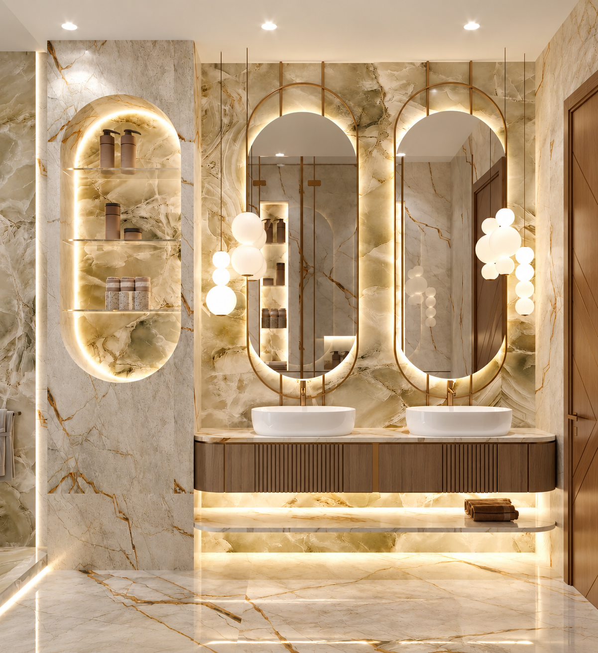 Luxury Bathroom Interior with Window