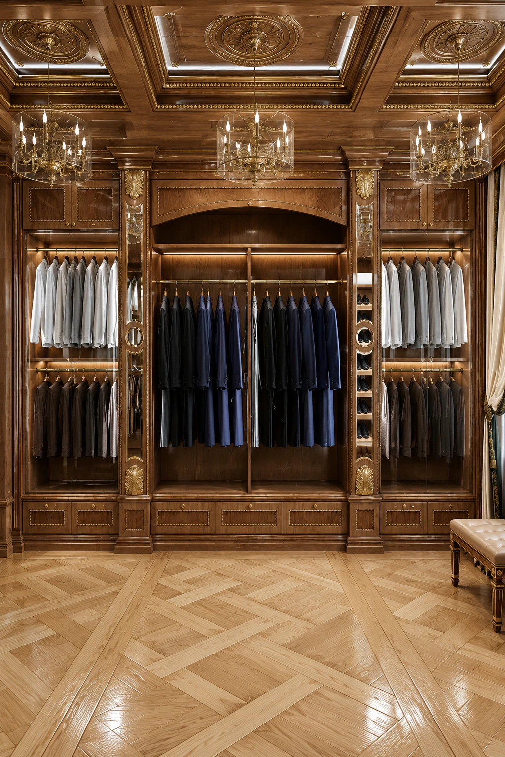 Luxury Dressing Room Interior Design in kingdom of Saudi Arabia