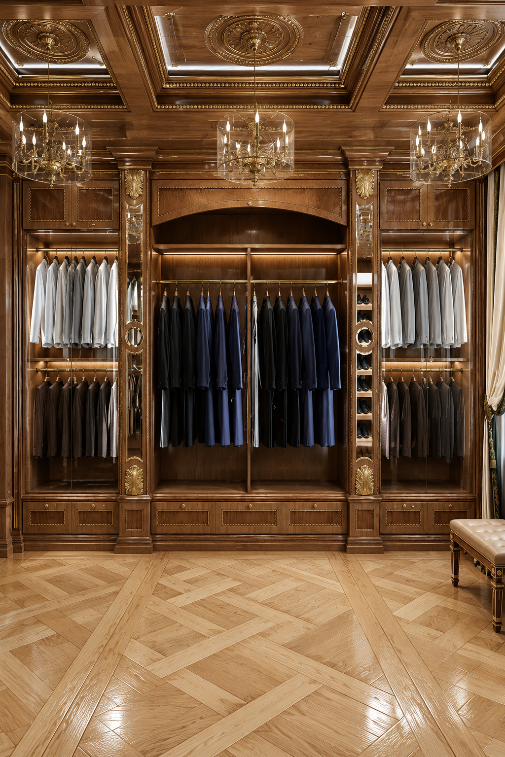 Luxury Dressing Room Interior Design in kingdom of Saudi Arabia