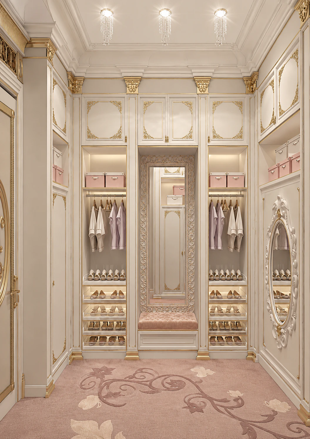 Kids wardrobe interior design for Girls
