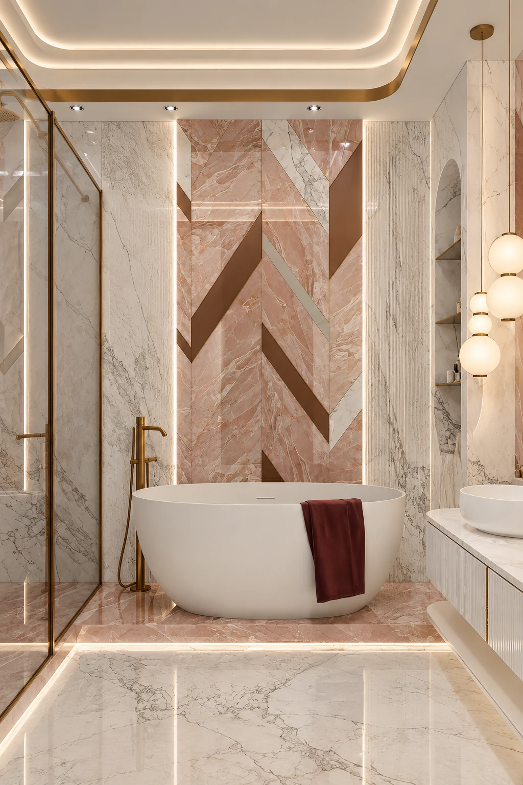 Relaxing bathroom interior