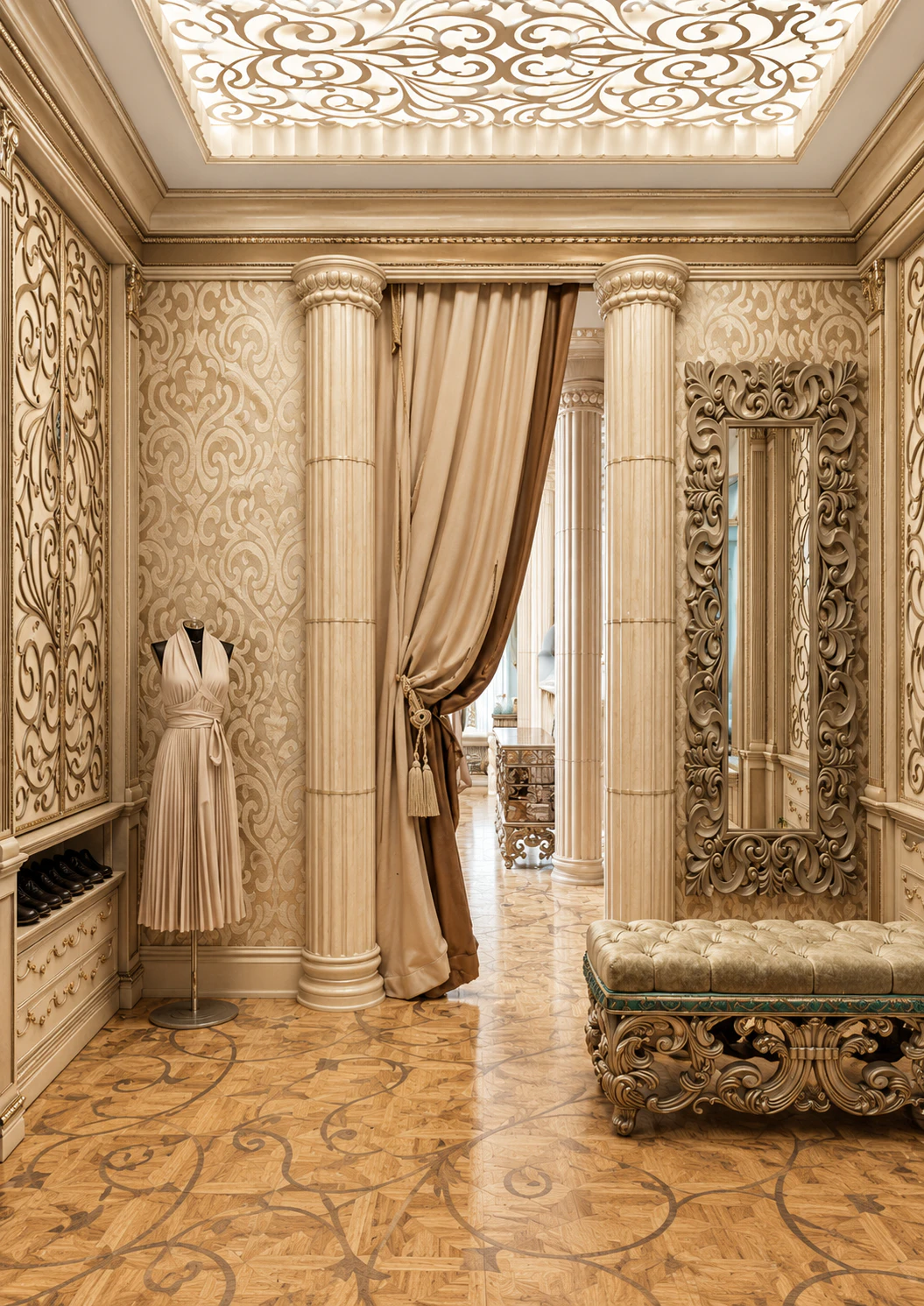 تصميم غرفة الملابس