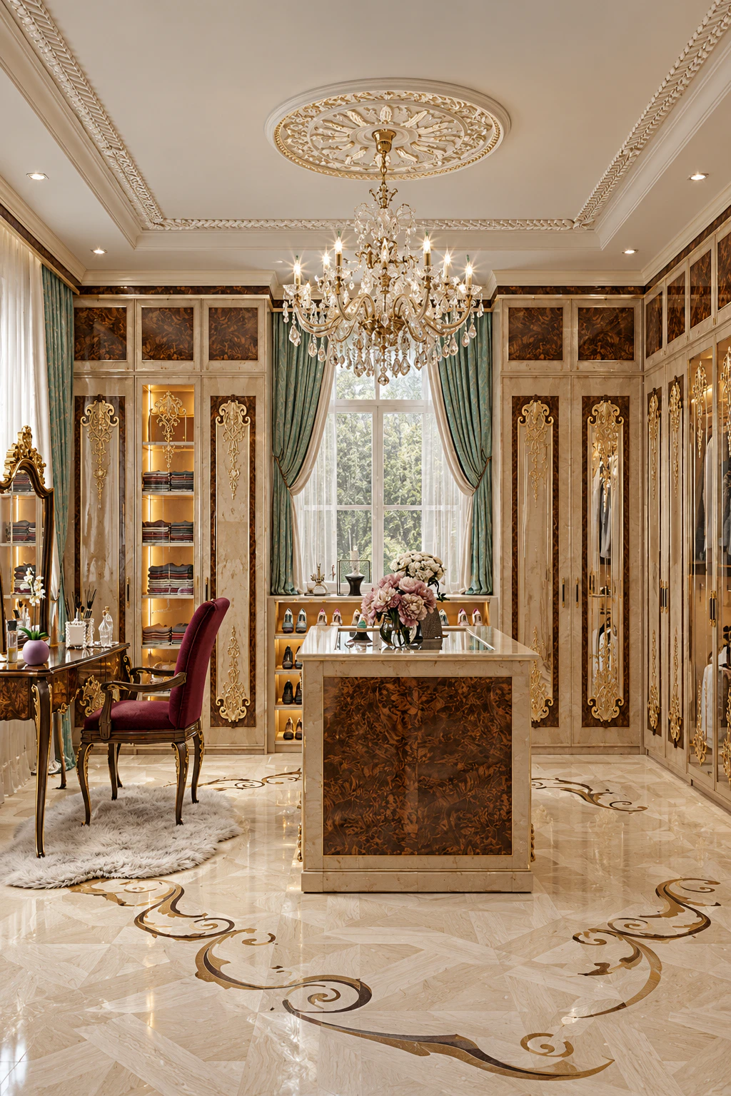 Luxury Interior Design for Dressing room in Saudi Arabia