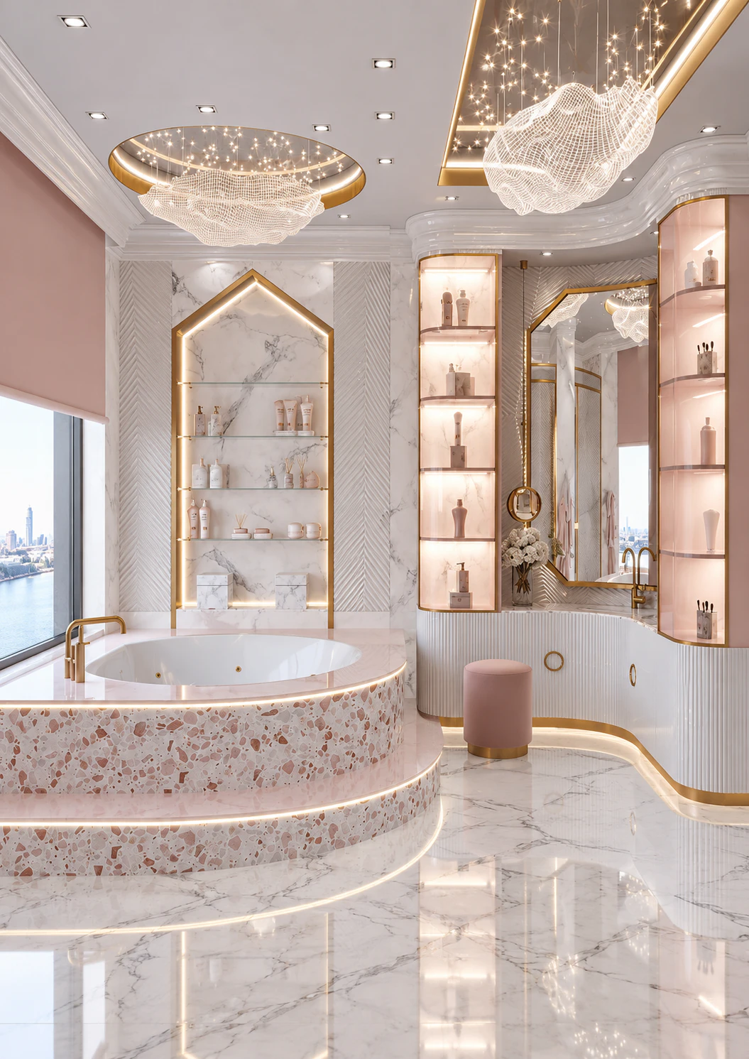 Pink Bathroom Design For Girl