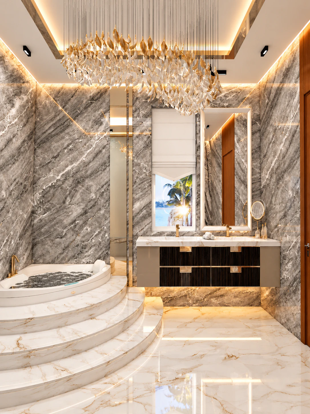 Contemporary Bathroom Interior Design in Dubai