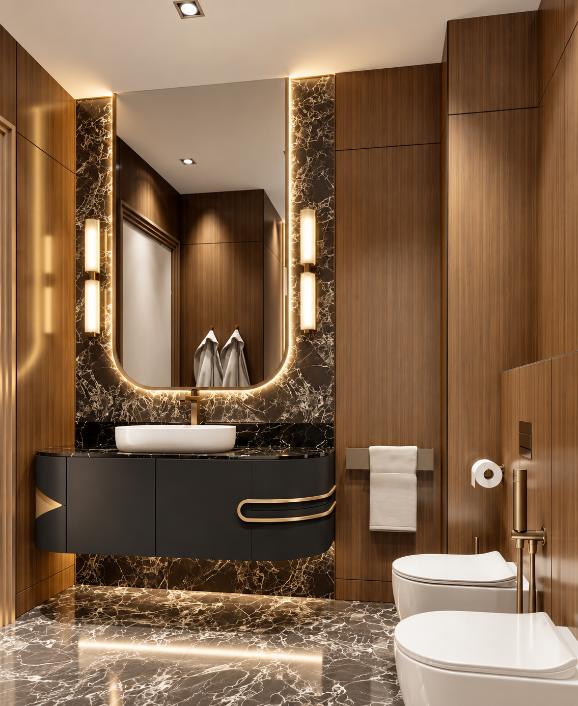 التصميم الداخلي للحمام في دبي