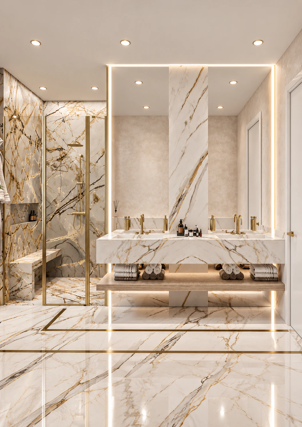 SPACIOUS FIT-OUT INTERIORS FOR WASHROOM
