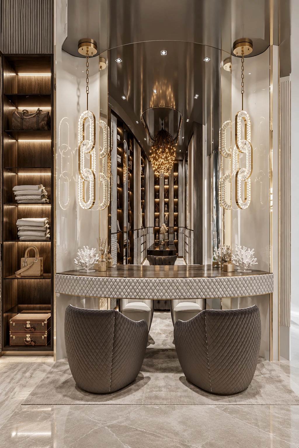 GLAMOROUS INTERIOR DESIGN FOR DRESSING ROOM
