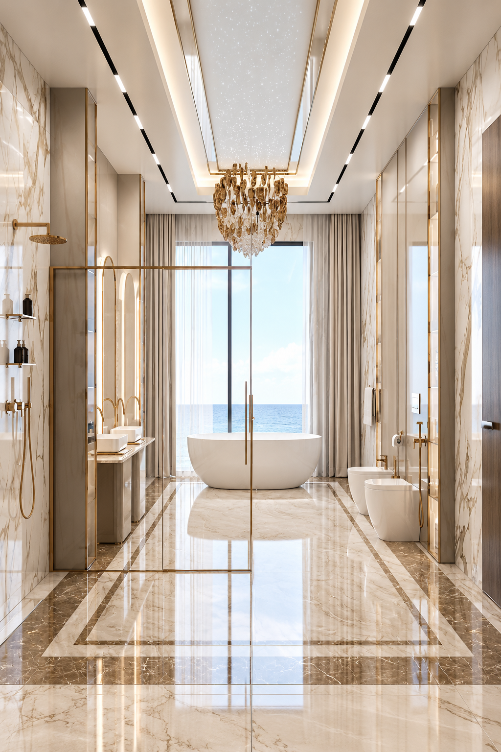 التصميم الداخلي للحمام الحديث