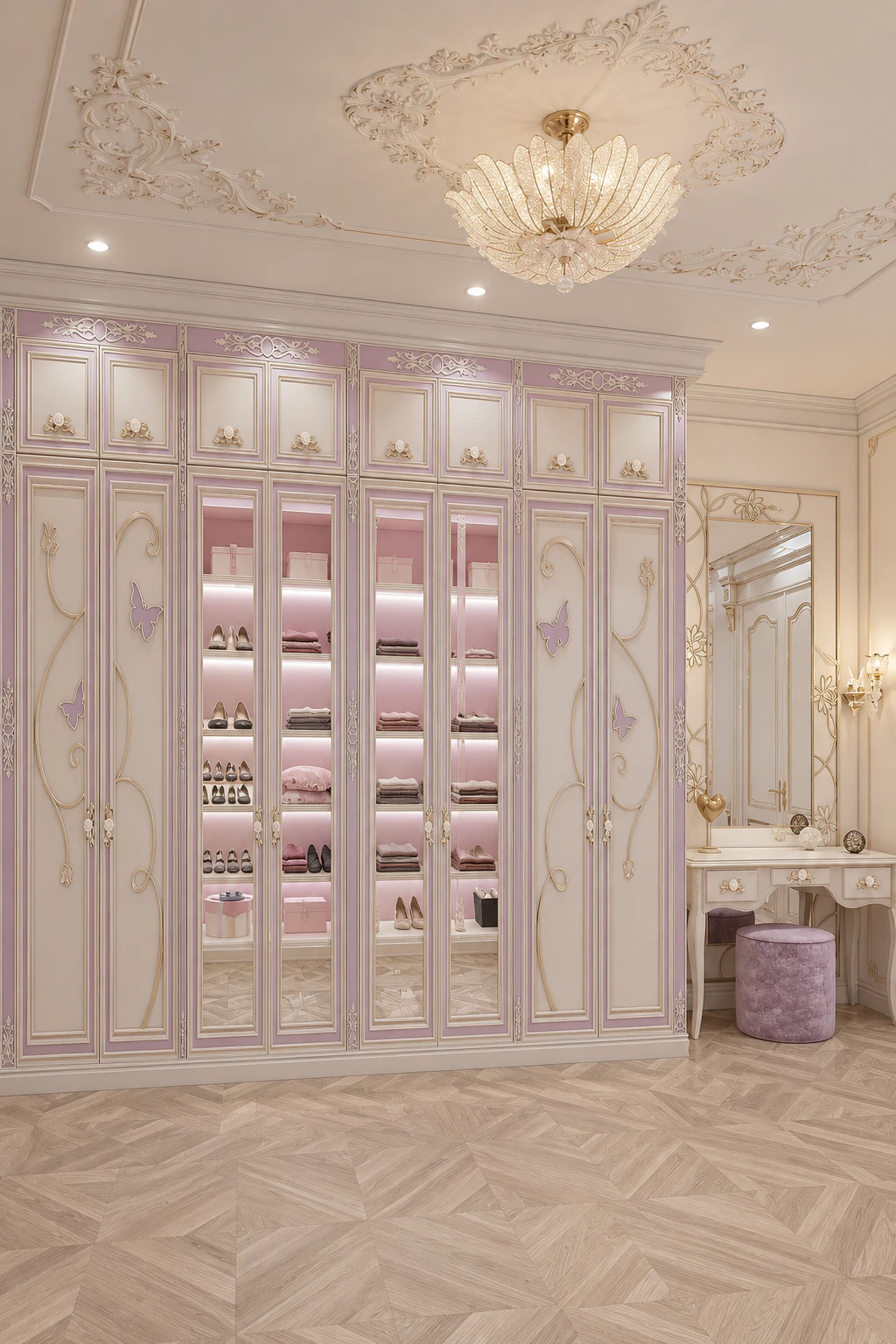 New classic villa design wardrobe in Saudi Arabia