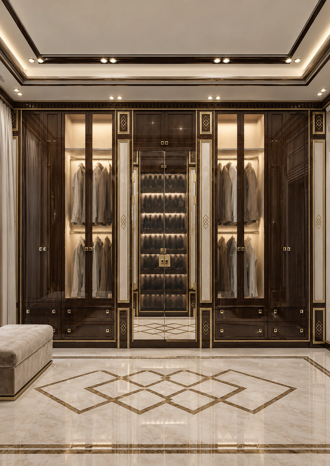 Mens wardrobe interior