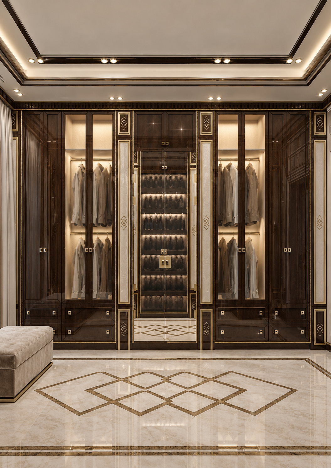 Mens wardrobe interior