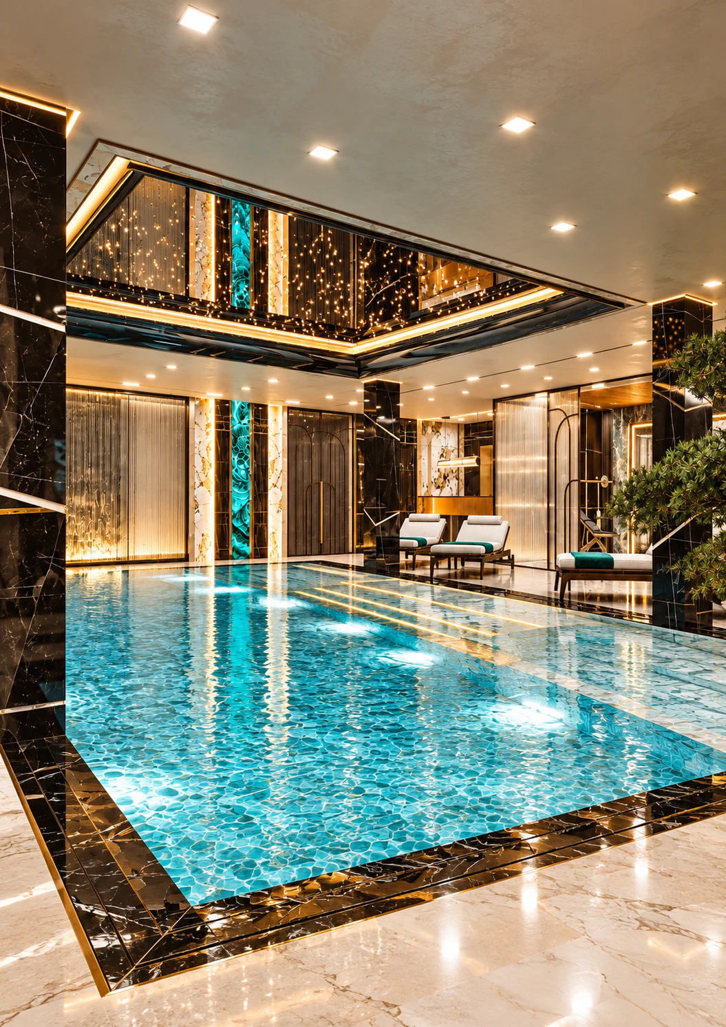 Luxury Indoor Swimming Pool Design in Dubai