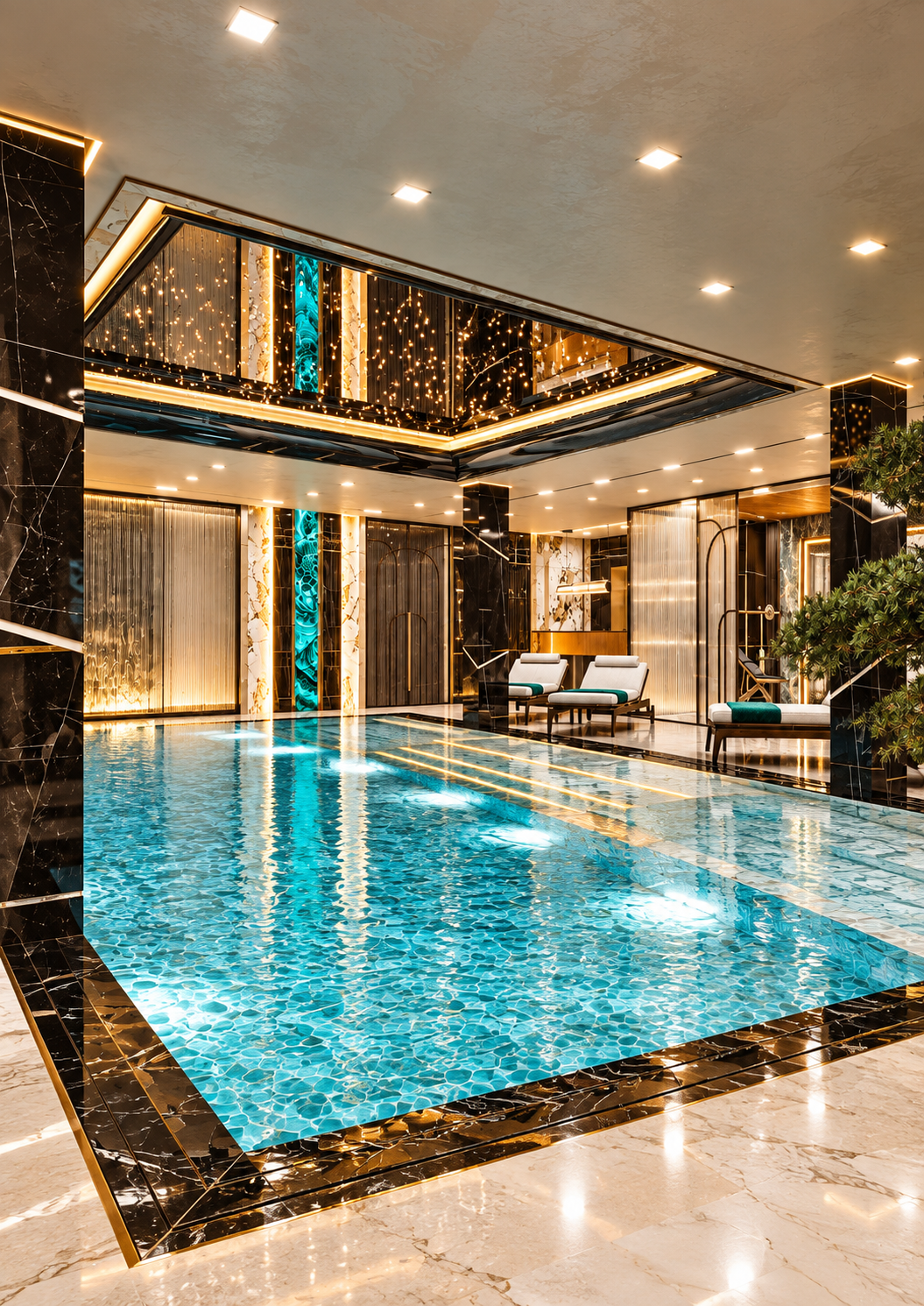 Luxury Indoor Swimming Pool Design in Dubai