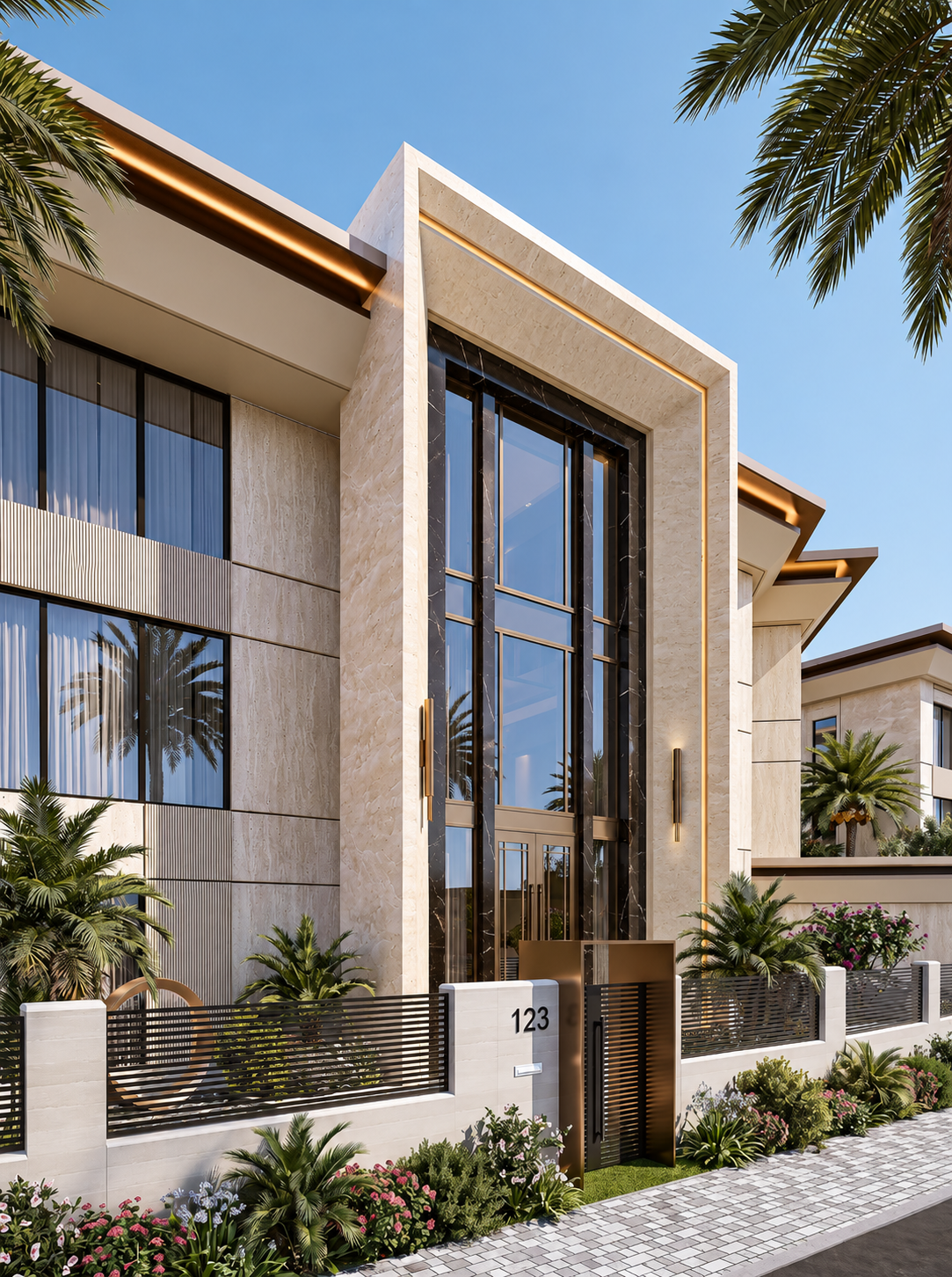 Luxury Modern Exterior Architecture Design in Jeddah, Saudi Arabia