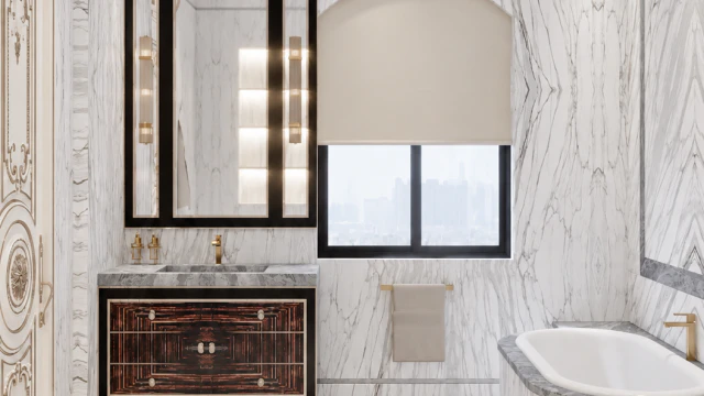 Cozy bathroom interior
