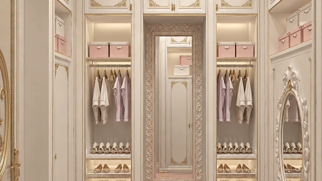 Kids wardrobe interior design for Girls