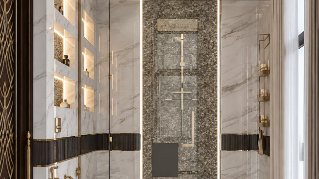 Stylish bathroom interior Dubai
