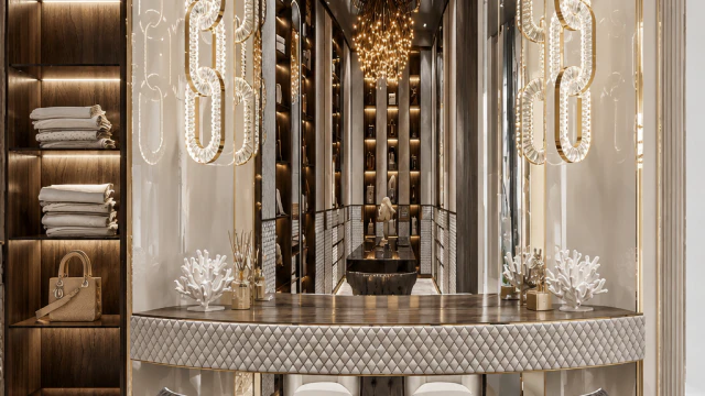 GLAMOROUS INTERIOR DESIGN FOR DRESSING ROOM