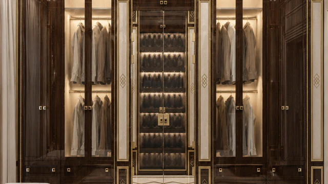 Mens wardrobe interior