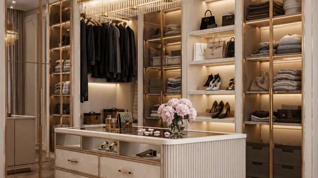 Elegant Dressing Room. Best Joinery Service in Dubai