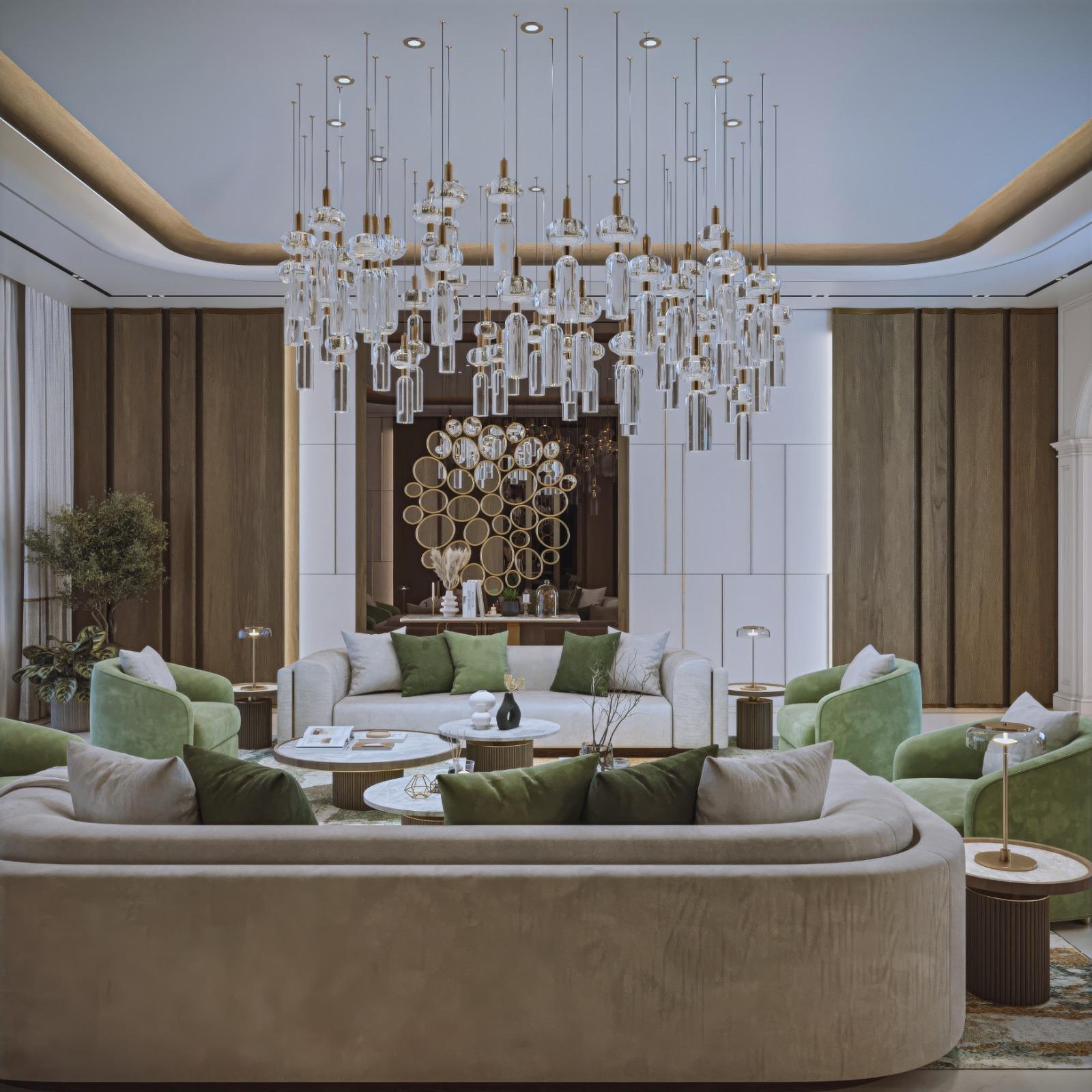 Семейная гостиная в элегантном интерьере