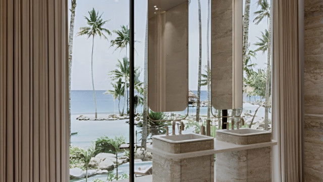 Идея современного дизайна ванной комнаты