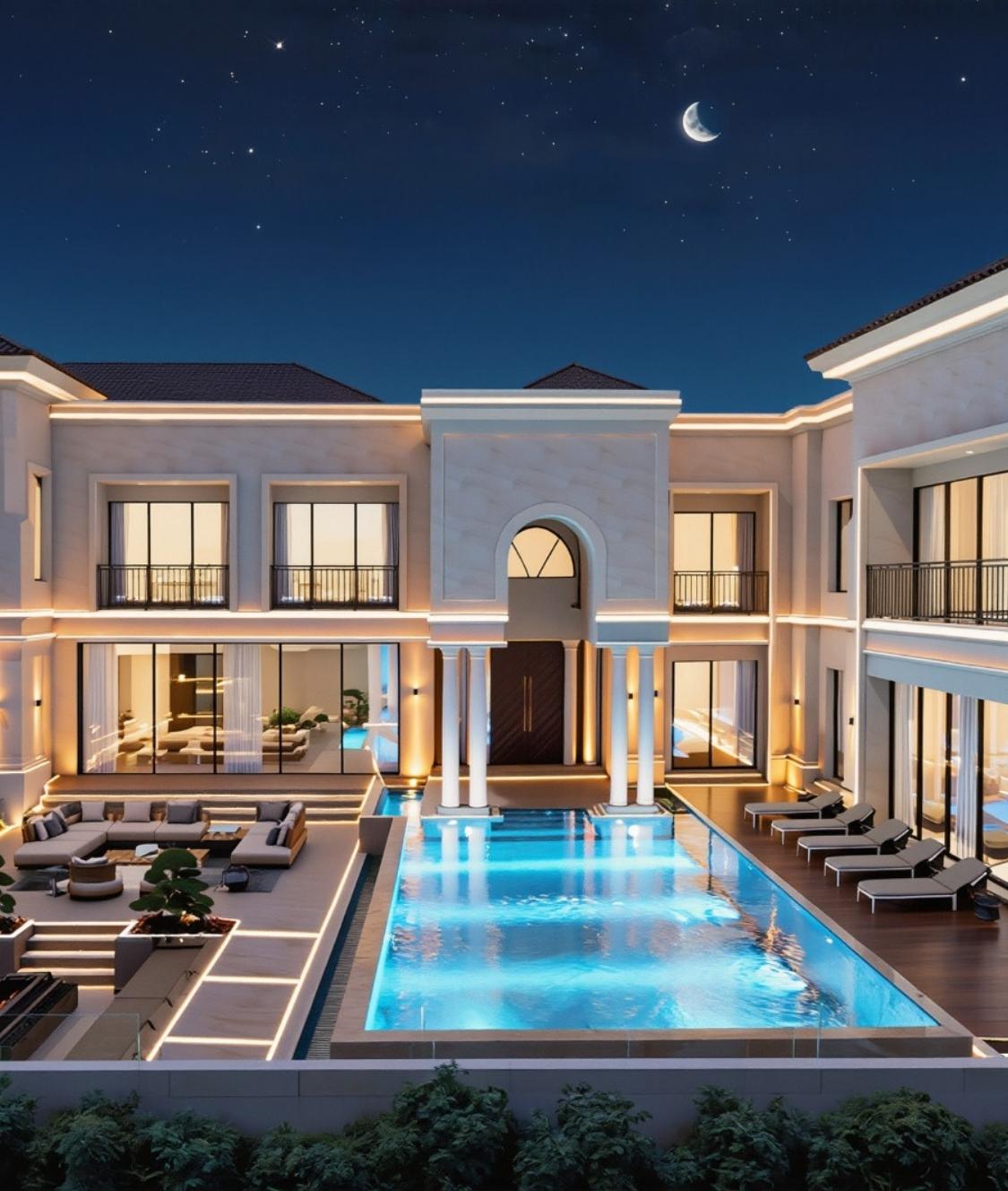 Rich modern exterior